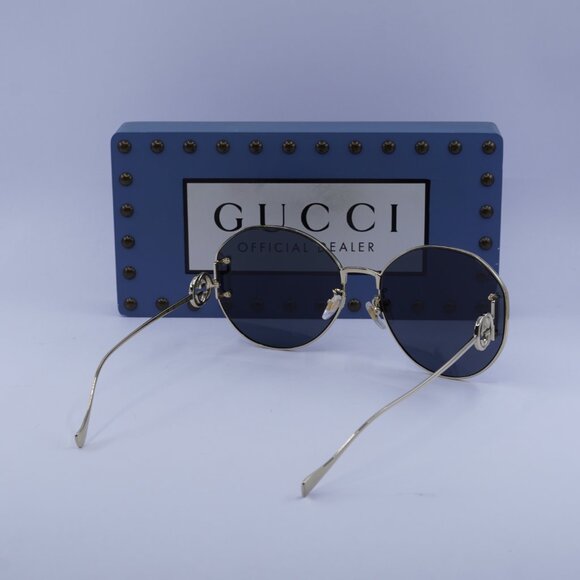 Gucci GG1206SA 002 Round Sunglasses - Gold/Grey - Picture 10 of 11